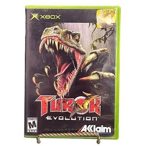 Turok: Evolution (Microsoft XBOX) TESTED Complete Case Disc Book Video Game